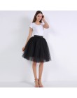5 warstw 60cm księżniczka Midi spódnica z tiulu plisowane spódnice Tutu do tańca kobiet halka Lolita Jupe Saia faldas Party Puff