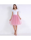 5 warstw 60cm księżniczka Midi spódnica z tiulu plisowane spódnice Tutu do tańca kobiet halka Lolita Jupe Saia faldas Party Puff