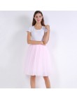 5 warstw 60cm księżniczka Midi spódnica z tiulu plisowane spódnice Tutu do tańca kobiet halka Lolita Jupe Saia faldas Party Puff