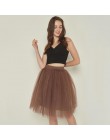 5 warstw 60cm księżniczka Midi spódnica z tiulu plisowane spódnice Tutu do tańca kobiet halka Lolita Jupe Saia faldas Party Puff