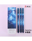 3 sztuk/partia Constellation Gel Pen nowość 0.5mm Starry czarne pióro wieczne dla dziewczyny prezent szkolne materiały papiernic