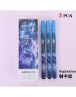 3 sztuk/partia Constellation Gel Pen nowość 0.5mm Starry czarne pióro wieczne dla dziewczyny prezent szkolne materiały papiernic