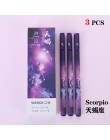 3 sztuk/partia Constellation Gel Pen nowość 0.5mm Starry czarne pióro wieczne dla dziewczyny prezent szkolne materiały papiernic