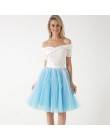 5 warstw 60cm księżniczka Midi spódnica z tiulu plisowane spódnice Tutu do tańca kobiet halka Lolita Jupe Saia faldas Party Puff