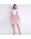 5 warstw 60cm księżniczka Midi spódnica z tiulu plisowane spódnice Tutu do tańca kobiet halka Lolita Jupe Saia faldas Party Puff