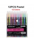 GENKKY 48 kolorów zestaw długopisów żelowych Glitter Gel Pen do kolorowanki dla dorosłych czasopisma rysowanie Doodling Art mark
