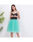 5 warstw 60cm księżniczka Midi spódnica z tiulu plisowane spódnice Tutu do tańca kobiet halka Lolita Jupe Saia faldas Party Puff