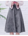 Neophil kobiety Suede spódnica midi z wysokim stanem 2020 lato w stylu Vintage plisowana damska linia czarna rozszerzana spódnic