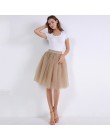 5 warstw 60cm księżniczka Midi spódnica z tiulu plisowane spódnice Tutu do tańca kobiet halka Lolita Jupe Saia faldas Party Puff