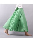 Sherhure 2020 kobiety bawełna lniana długie spódnice w pasie plisowana maxi spódnice plaża Boho Vintage letnie spódnice Faldas S