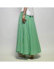 Sherhure 2020 kobiety bawełna lniana długie spódnice w pasie plisowana maxi spódnice plaża Boho Vintage letnie spódnice Faldas S