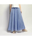 Sherhure 2020 kobiety bawełna lniana długie spódnice w pasie plisowana maxi spódnice plaża Boho Vintage letnie spódnice Faldas S