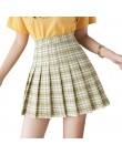 Nowa spódnica letnia wysokiej talii kobiet spódnica w kratę styl preppy mundurki szkolne Harajuku moda plisowana spódnica spódni