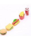 Hurtownie! Śliczne Kawaii ciasto Hamburger jedzenie napój koks zestaw gumek do ścierania papiernicze szkolne biuro wymaż dostawy