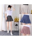 Kobiety Mini zakładka spódnica Harajuku Preppy styl kratę spódnice słodkie japońskie mundurki szkolne panie jupiter Kawaii spódn