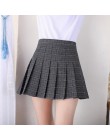 Kobiety Mini zakładka spódnica Harajuku Preppy styl kratę spódnice słodkie japońskie mundurki szkolne panie jupiter Kawaii spódn