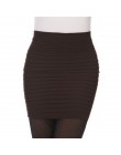 Nowe damskie Mini plisowana, elastyczna spódnica krótka spódnica ołówkowa Bodycon szczupła spódnica bezszwowa obcisła spódnica