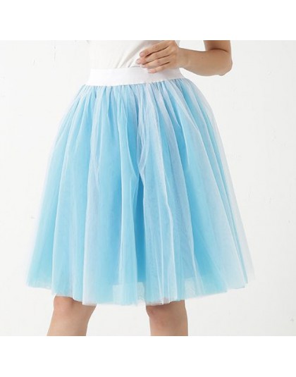 Jakość 5 warstw moda spódnica z tiulu plisowane spódniczki TUTU kobiet halka Lolita druhny spódnica trzy czwarte Jupe Saias fald