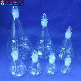 50-2000 ml szklana kolba stożkowa z czapką szklana kolba erlenmeyera szkło do laboratorium trójkąt kolby Boro 3.3 szkła