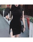 Gotycka damska sukienka cheongsam w stylu chińskim chuda mini sukienka streetwear sexy vintage harajuku letnia odzież damska sli