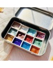 Handmade 12 kolorów brokat kolor wody zestaw Acuarelas metaliczny złoty aquarela Pigment farby malowanie artystyczne akwarele do