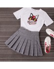 Kobiety Mini zakładka spódnica Harajuku Preppy styl kratę spódnice słodkie japońskie mundurki szkolne panie jupiter Kawaii spódn