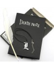 A5 Anime Death Note Notebook zestaw dziennik skórzany i naszyjnik długopis z pióra dzienniku Death Note notatnik na prezent D40