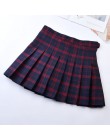 Kobiety Mini zakładka spódnica Harajuku Preppy styl kratę spódnice słodkie japońskie mundurki szkolne panie jupiter Kawaii spódn