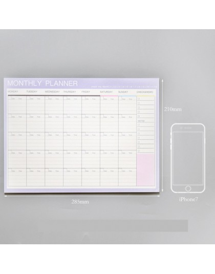 2019 2020 Notebook kawaii codzienny tygodniowy miesięczny roczny kalendarz planer Agenda harmonogram organizator dziennik szkoła