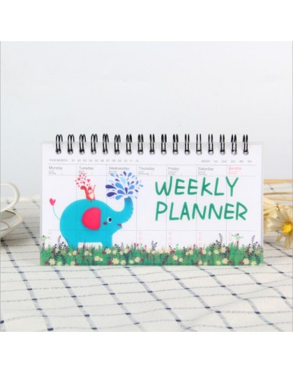 Notebook Portable 2019 2020 Agenda A6 pamiętnik Bullet Journal kalendarz tygodniowy miesięczny szkolne stacjonarne organizator h