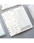 A5 A6 luźny notatnik z motywem liścia napełnianie Spiral Binder wewnętrzna strona pamiętnik kalendarz tygodniowy miesięczny Do z