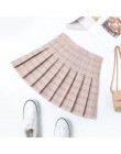 Kobiety Mini zakładka spódnica Harajuku Preppy styl kratę spódnice słodkie japońskie mundurki szkolne panie jupiter Kawaii spódn