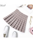 Kobiety Mini zakładka spódnica Harajuku Preppy styl kratę spódnice słodkie japońskie mundurki szkolne panie jupiter Kawaii spódn