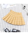 Kobiety Mini zakładka spódnica Harajuku Preppy styl kratę spódnice słodkie japońskie mundurki szkolne panie jupiter Kawaii spódn