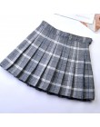 Kobiety Mini zakładka spódnica Harajuku Preppy styl kratę spódnice słodkie japońskie mundurki szkolne panie jupiter Kawaii spódn