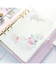 Domikee cute kreskówka kwiat projekt pcv 6 otwory indeks organizator wewnętrzna kieszeń binder notebooki akcesoria biurowe, A5A6