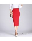 Danjeaner rozciągliwe dopasowanie spódnice z dzianiny damskie wysoki elastyczny pakiet Hip połowy łydki spódnica ołówkowa w jedn