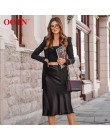 OOTN w stylu casual, z jedwabiu czarna spódnica kobiety lato jesień do kolan urząd Lady wysokiej talii eleganckie satynowe spódn