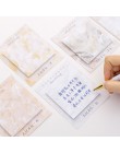 Śliczne Kawaii marmur notatnik kartki samoprzylepne naklejki papiernicze indeks wysłał to naklejki do planowania notatniki biuro