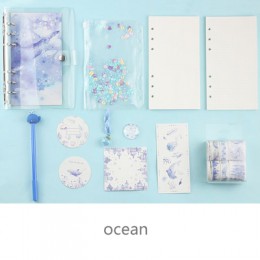 Kawaii Ocean notatnik organizator wiśnia A6 spiralny notatnik terminarz organizator segregator pamiętnik Bullet notatnik