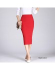 Danjeaner rozciągliwe dopasowanie spódnice z dzianiny damskie wysoki elastyczny pakiet Hip połowy łydki spódnica ołówkowa w jedn