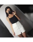 Sungtin wysokiej talii Faux skórzana spódnica kobiety Sexy Mini krótki, obcisły spódnice ołówkowe 2019 wiosna zamek błyskawiczny