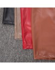 GK Sexy kobiety PU skórzana spódnica ołówkowa powrót szczelina biodra obcisły bodycon spódnice Faux skóra wysokiej talii klub do