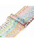 Śliczne Kawaii rośliny kwiaty japoński maskująca taśma washi dekoracyjna taśma klejąca Decora Diy naklejki scrapbooking etykiety
