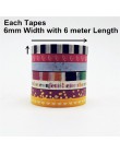 7 sztuk/zestaw złoty taśmy Washi Tape jakości biurowe album na zdjęcia DIY do scrapbookingu szkoła narzędzia Kawaii papier do no