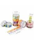Śliczne Kawaii rośliny kwiaty japoński maskująca taśma washi dekoracyjna taśma klejąca Decora Diy naklejki scrapbooking etykiety
