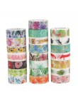Śliczne Kawaii rośliny kwiaty japoński maskująca taśma washi dekoracyjna taśma klejąca Decora Diy naklejki scrapbooking etykiety