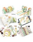 Śliczne Kawaii rośliny kwiaty japoński maskująca taśma washi dekoracyjna taśma klejąca Decora Diy naklejki scrapbooking etykiety