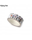 Flyingbee 15mmX5m papierowa taśma Washi przyjaźń klej taśma DIY do scrapbookingu etykieta samoprzylepna taśma maskująca X0260