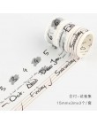 3 cm/4 cm/5 cm szerokości Vintage czarno-biały kalendarz/napisane słowa baza dekoracyjna taśma washi DIY Scrapbooking taśma mask